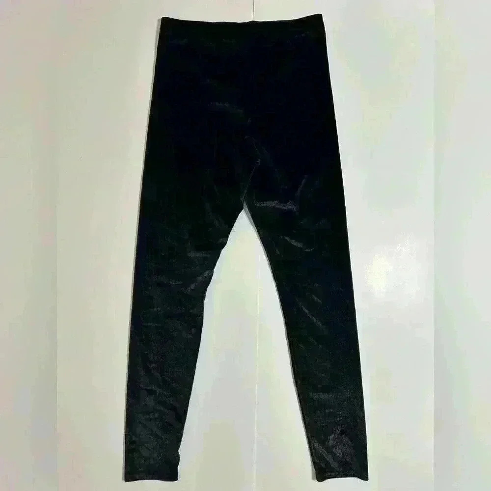 TOPSHOP SNAKESKIN PRINT VELOUR LEGGINGS - Picture 7 of 7